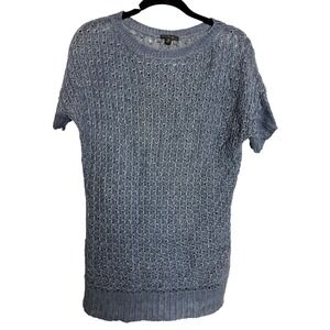 Lafayette 148 New York Sweater Women M Gray‎ Hemp Softcore Scandi Minimalist